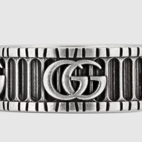 Gucci  925 RING WITH DOUBLE G IN SILVER - Picture 2 of 6